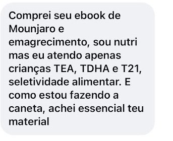 Depoimento real de cliente que considerou o material essencial durante o uso da caneta